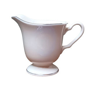 Vintage 1950s Creamer Footed Westport Eventide Fine China Platinum Trim Elegant